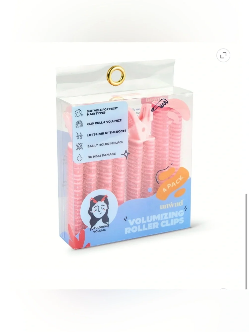 Unwind | Volumizing Hair Roller Clip - (2) 4 Packs